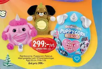 Leklust Rainbocorns. puppycorn rescue erbjuda