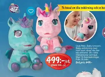 Club petz. baby unicorn