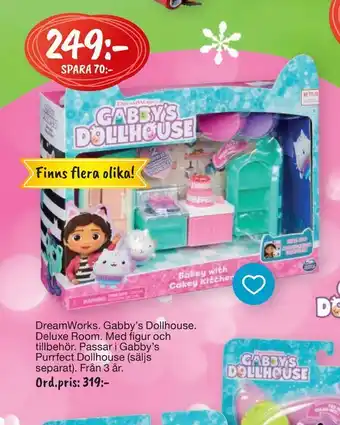 Leklust Dreamworks. gabby's dollhouse. deluxe room erbjuda