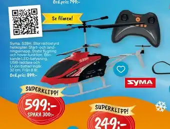 S39h stor radiostyrd helikopter