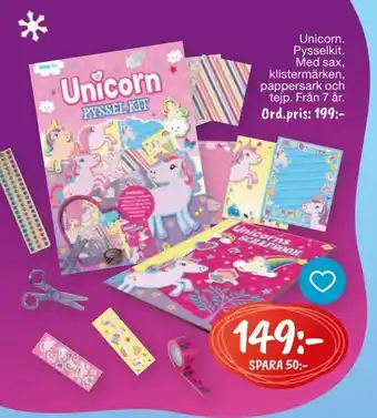 Leklust Unicorn. pysselkit erbjuda