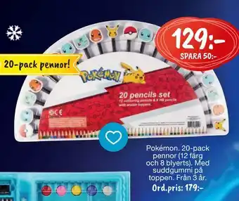 Leklust Pokémon. 20-pack pennor erbjuda