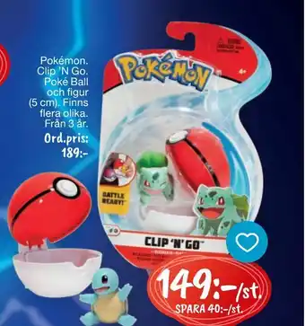 Leklust Pokémon. clip 'n go erbjuda