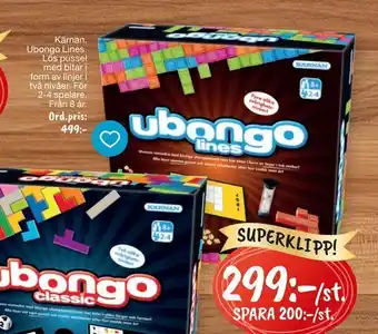 Leklust Kärnan ubongo lines erbjuda