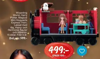 Leklust Wizarding world. harry potter. magical mini hogwarts express train. erbjuda