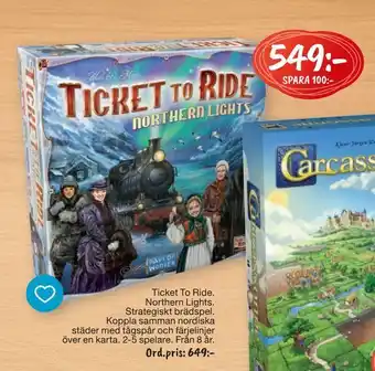 Leklust Ticket to ride northern lights erbjuda