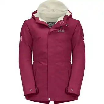 Outnorth Girls' cosy bear jacket dark ruby erbjuda