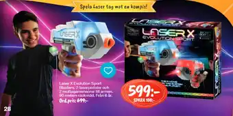 Bo Ohlsson Laser X Evolution Sport Blasters. 2 Laserpistoler och 2 Mottagarsensorer Til Armen erbjuda