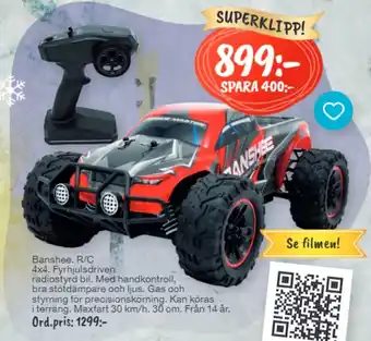 Banshee. R/C 4x4 Fyrhjulsdriven Radiostyrd Bil