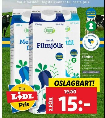 Lidl Filmjölk erbjuda