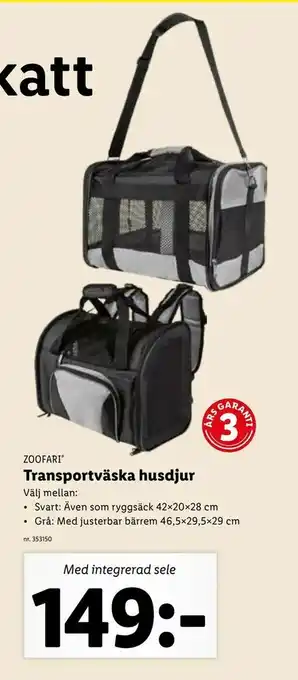 Lidl Transportväska husdjur erbjuda