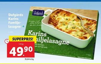 Lidl Dafgårds Karins Familjelasagne erbjuda