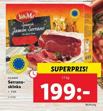 Lidl Serranoskinka erbjuda