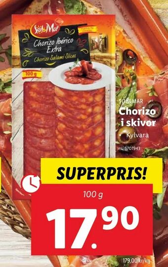 Lidl Chorizo i skivor erbjuda