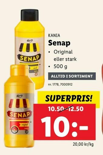 Lidl Senap erbjuda