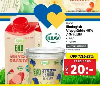 Ekologisk Vispgrädde 40% / Gräddfil