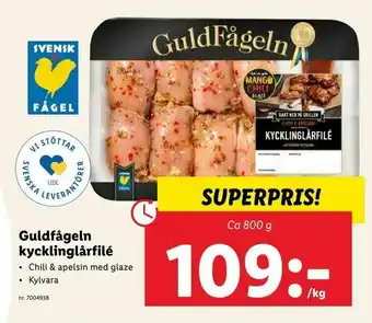 Lidl Guldfågeln kycklinglårfilé erbjuda