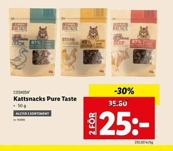 Lidl Kattsnacks Pure Taste erbjuda