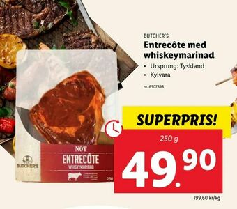 Lidl Entrecôte med whiskeymarinad erbjuda