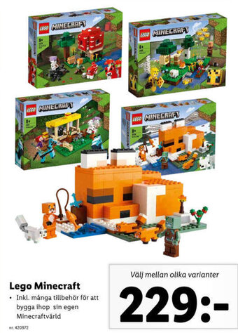 Lidl Lego Minecraft erbjuda