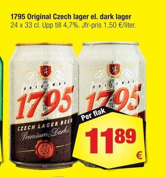 Calle 1795 original czech lager el. dark lager erbjuda