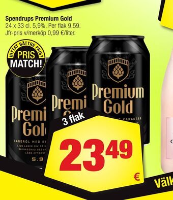 Calle Spendrups premium gold erbjuda