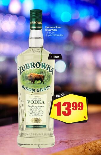 Calle Zubrowka bison grass vodka erbjuda