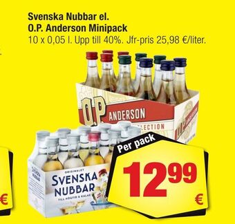 Calle Svenska nubbar el. o.p. anderson minipack erbjuda