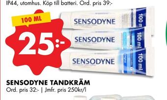 ÖoB Sensodyne tandkräm erbjuda