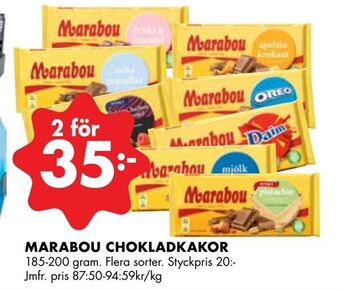 ÖoB Marabou chokladkakor erbjuda