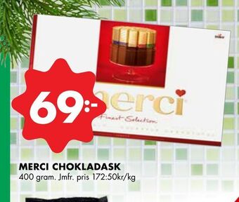ÖoB Merci chokladask erbjuda
