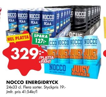 ÖoB Nocco energidryck erbjuda