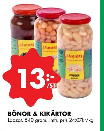 ÖoB Bönor & kikärtor erbjuda