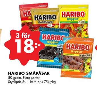 ÖoB Haribo småpåsar erbjuda