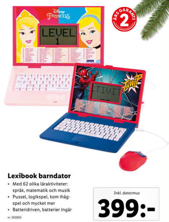 Lidl Lexibook Barndator erbjuda