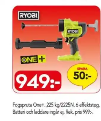 Bo Ohlsson Ryobi fogspruta erbjuda
