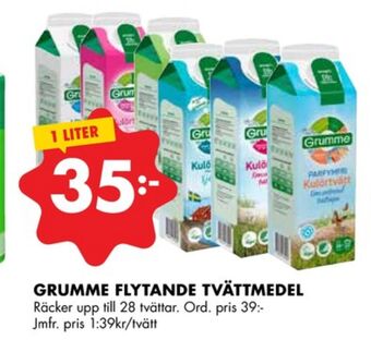 ÖoB Grumme tvättmedel flytande erbjuda