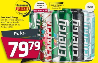 Fleggaard Faxe Kondi Energy erbjuda