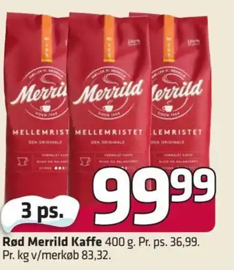 Fleggaard Rød Merrild Kaffe erbjuda