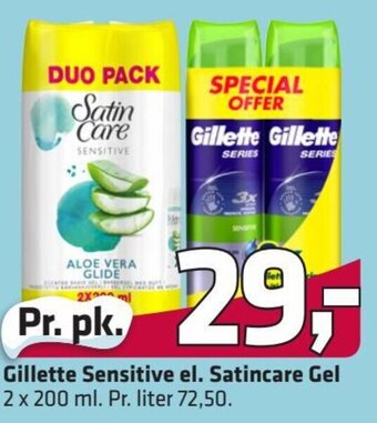 Fleggaard Gillette Sensitive el. Satincare Gel erbjuda