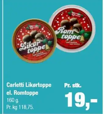 Calle Carletti Likørtoppe el, Romtoppe erbjuda