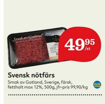Hemköp Smak av Gotland Nötfärs erbjuda