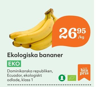 Hemköp Ekologiska bananer erbjuda
