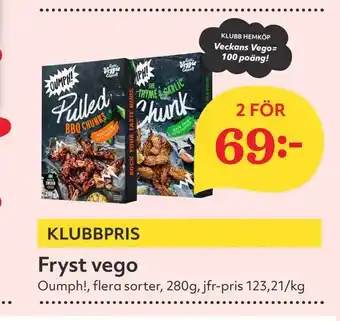 Hemköp Fryst vego erbjuda