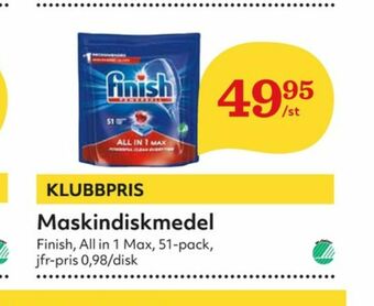 Hemköp Finish Diskmaskintabs erbjuda