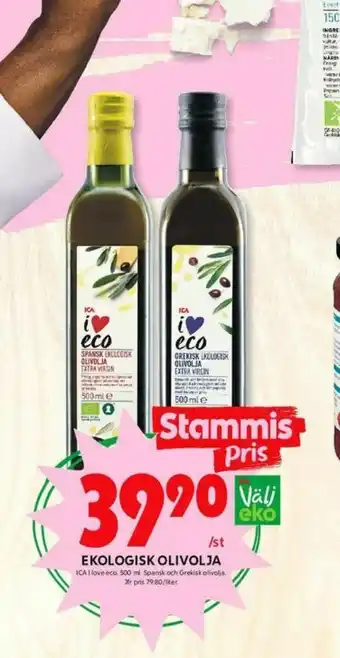 ICA Kvantum ICA I love eco Olivolja erbjuda