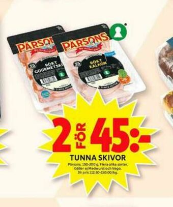 ICA Maxi Pärsons Smörgåspålägg erbjuda