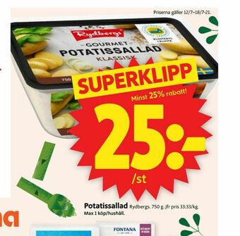 ICA Supermarket Rydbergs Potatissallad erbjuda