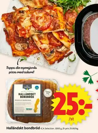 ICA Supermarket Hallänskt Bondbröd Bröd erbjuda
