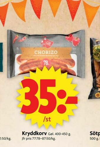 ICA Supermarket Gøl Kryddkorv erbjuda